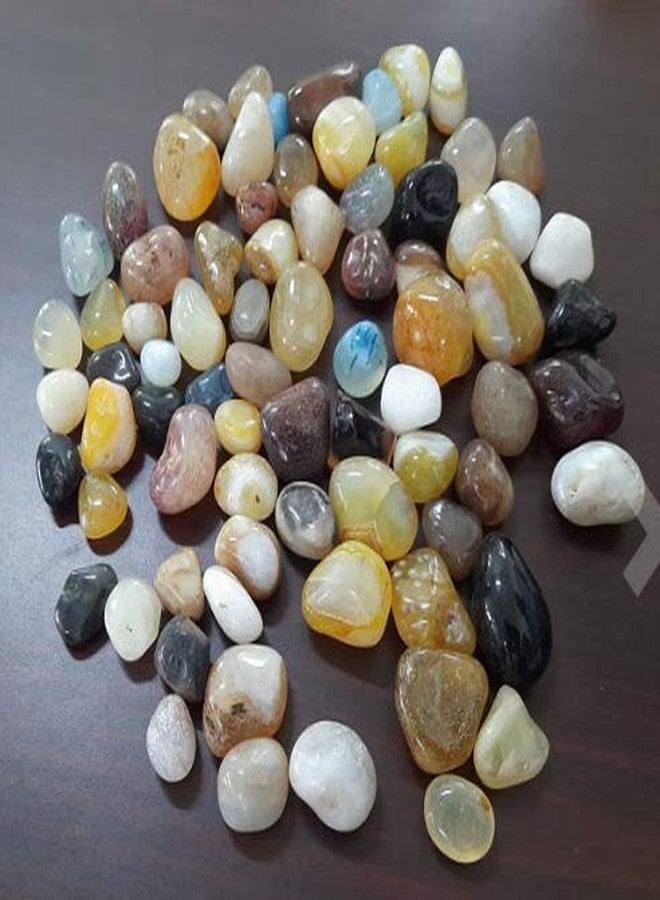Schmick Multi-Color Pebbles for Decoration - Mixed Onyx Decorative Stones and Pebbles for Plants Pots, Home Decor, Garden Decor, Craft Projects, Vase Fillers (1.9 Kg, Mixed Onyx) - Image 2